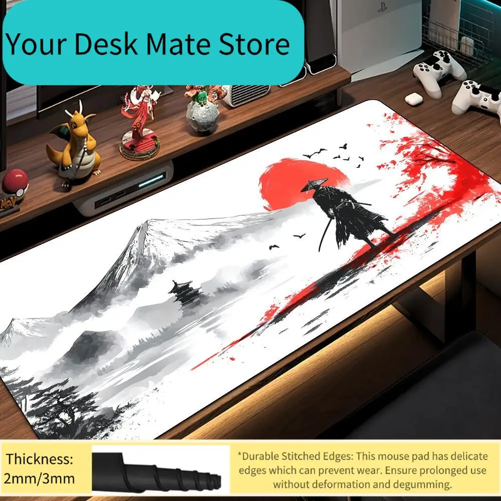 Chinese Character Hao, Number 0, Letters P M Printed Mouse Pad - Non-Slip Rubber Base, Washable Cloth Surface, for Gaming, Offic