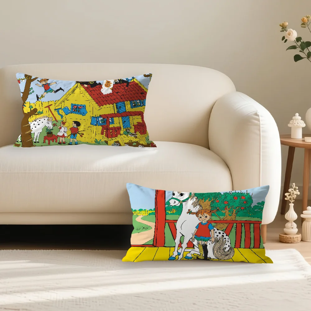 Pippi L-longstocking Cute Pillow Case Suitable For Decorating Homes Bedrooms Children Room Sofas And Other Places