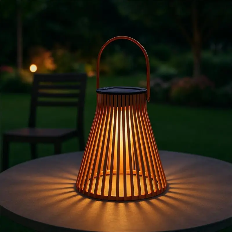AT63-Solar Garden Lantern Automatic Switch-On, Decorative Outdoor Post Light With Scenic Effects, IP44 Waterproof White