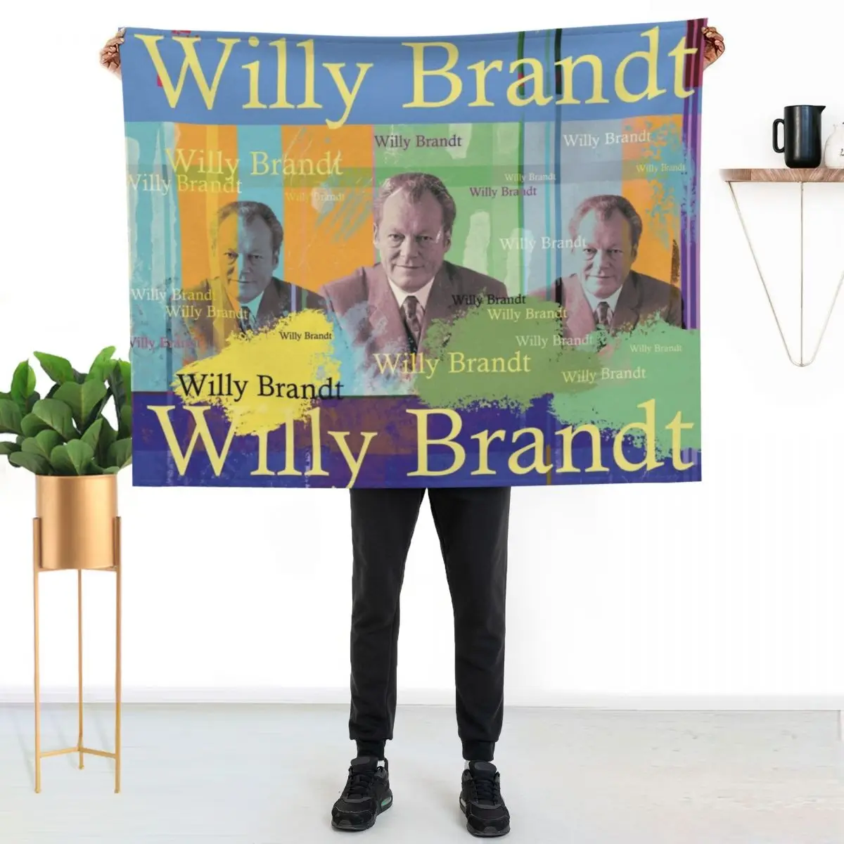 Willy Brandt Portrait Throw Blanket Luxury Brand Picnic decorative Moving Blankets