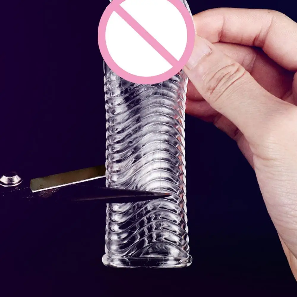 القضيب موسع كم قابلة لإعادة الاستخدام سيليكون سبايك منقط الواقي الذكري الجنس لعب دسار القضيب الواقي الذكري G بقعة تحفيز الرجال تأخير القذف #5