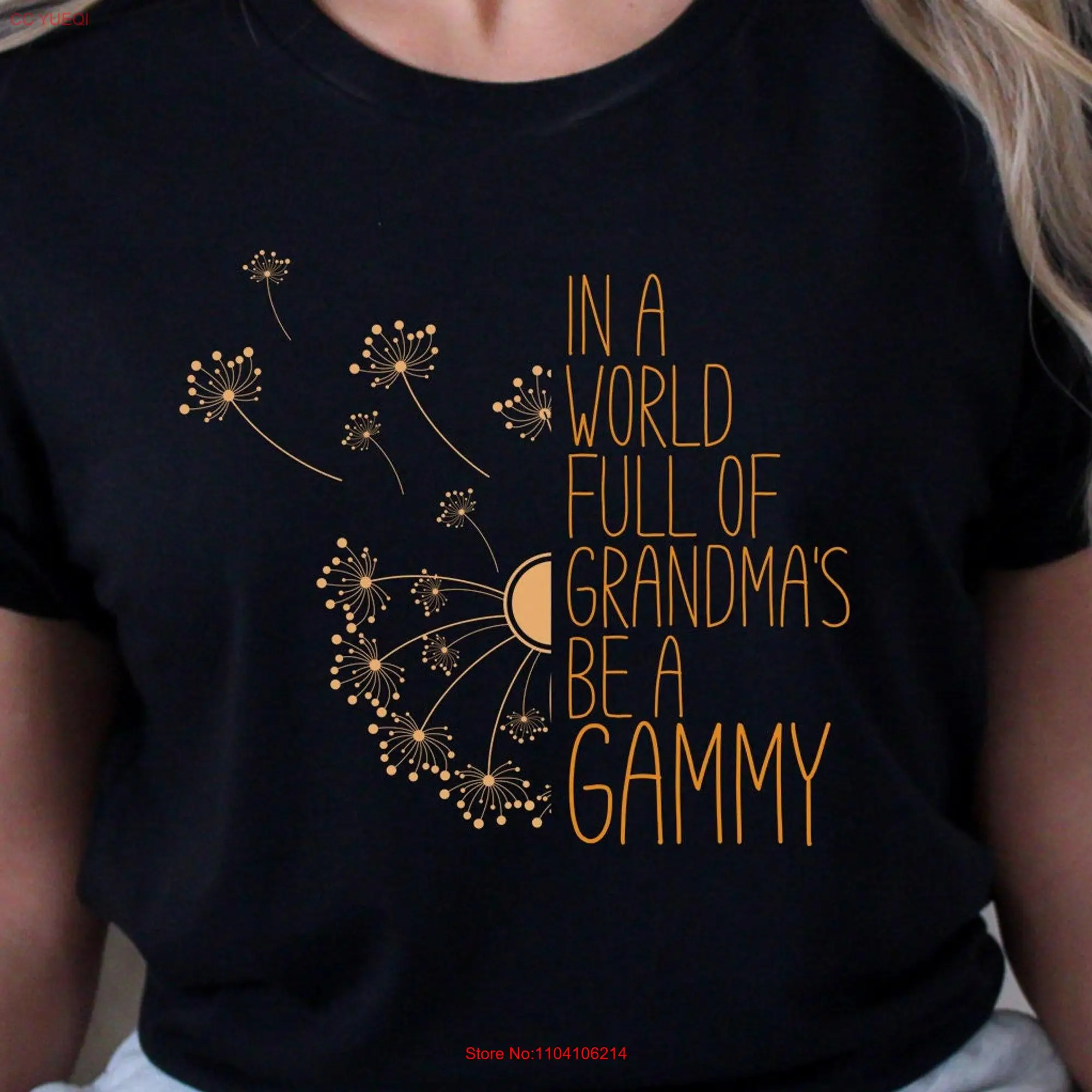 Gammy GifT T Shirt for Grandma Grandmaw Idea Mothers day Grandmother Dandelion long or short sleeves