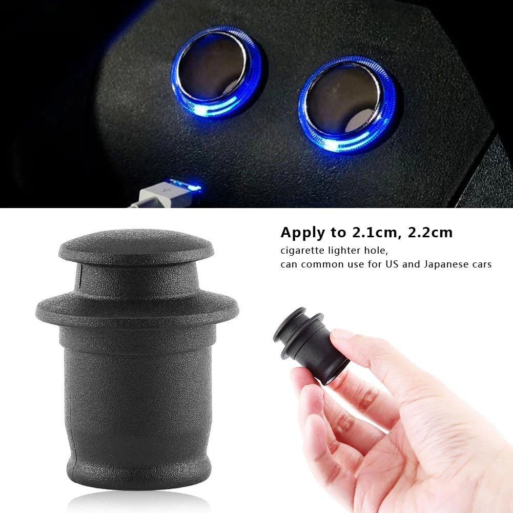 Universal Cigarette Lighter Cover 2.1/2.2cm Hole Car Cigarette Lighter Socket Protector Cigarette Lighter Shield Car Accessories