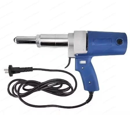 7000N Handheld Electric Rivet Gun Riveting Machine 220V 400W Portable Stainless Steel Core Rivet Gun Equipment