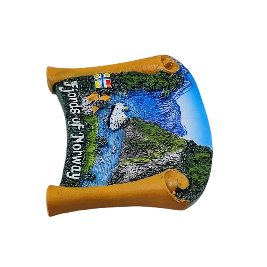 Fjords of Norway 3D Fridge Magnet Souvenir Gift,Resin Handmade Refrigerator Magnet Home & Kitchen Decoration Collection