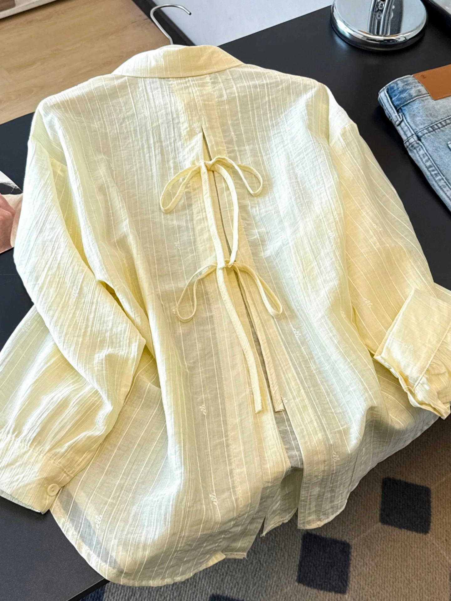 Women's Long Sleeve Sun Protection Shirt Spring Summer plus Size Slimming Design Back Split Outerwear Air Conditioning Cover up
