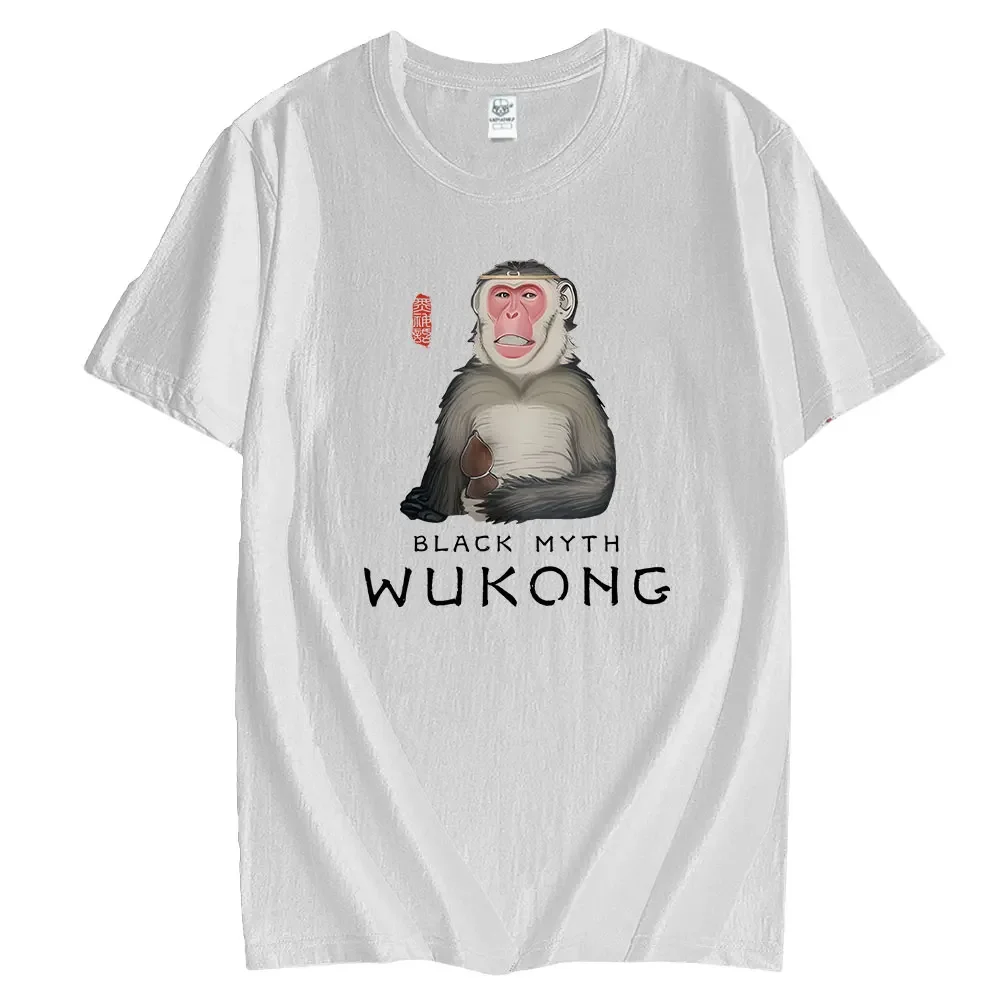 Black Myth Wukong RPG Men's Role-playing Game Tshirt High Quality Print Tee 6 Eared Macaque Fashion Cartoon Tshirts Short-sleev