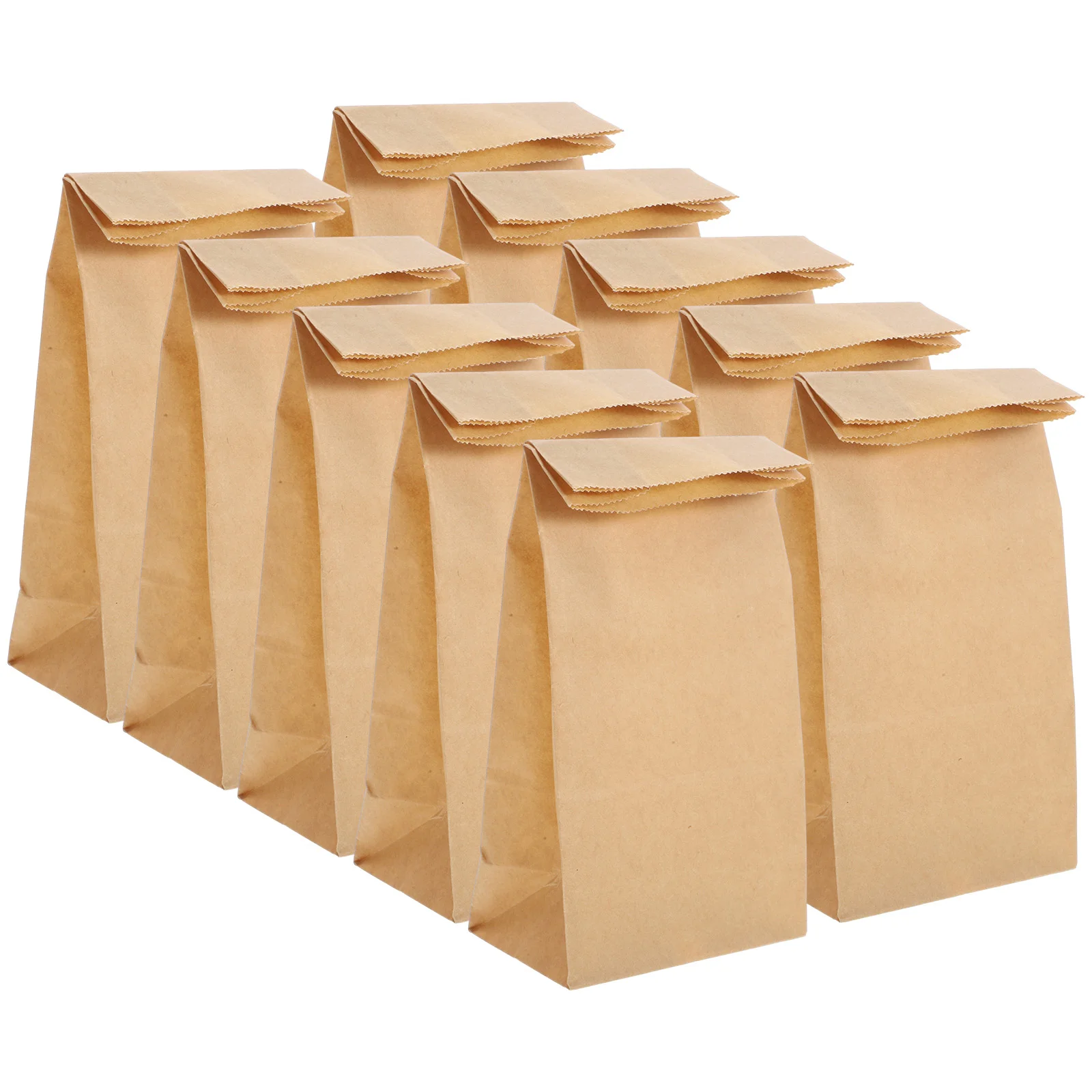 

100 Pcs Lunch Bag Tote Bags Brown Paper Kraft Bakery Toaster Popularity Baby Gift Storage Pouch