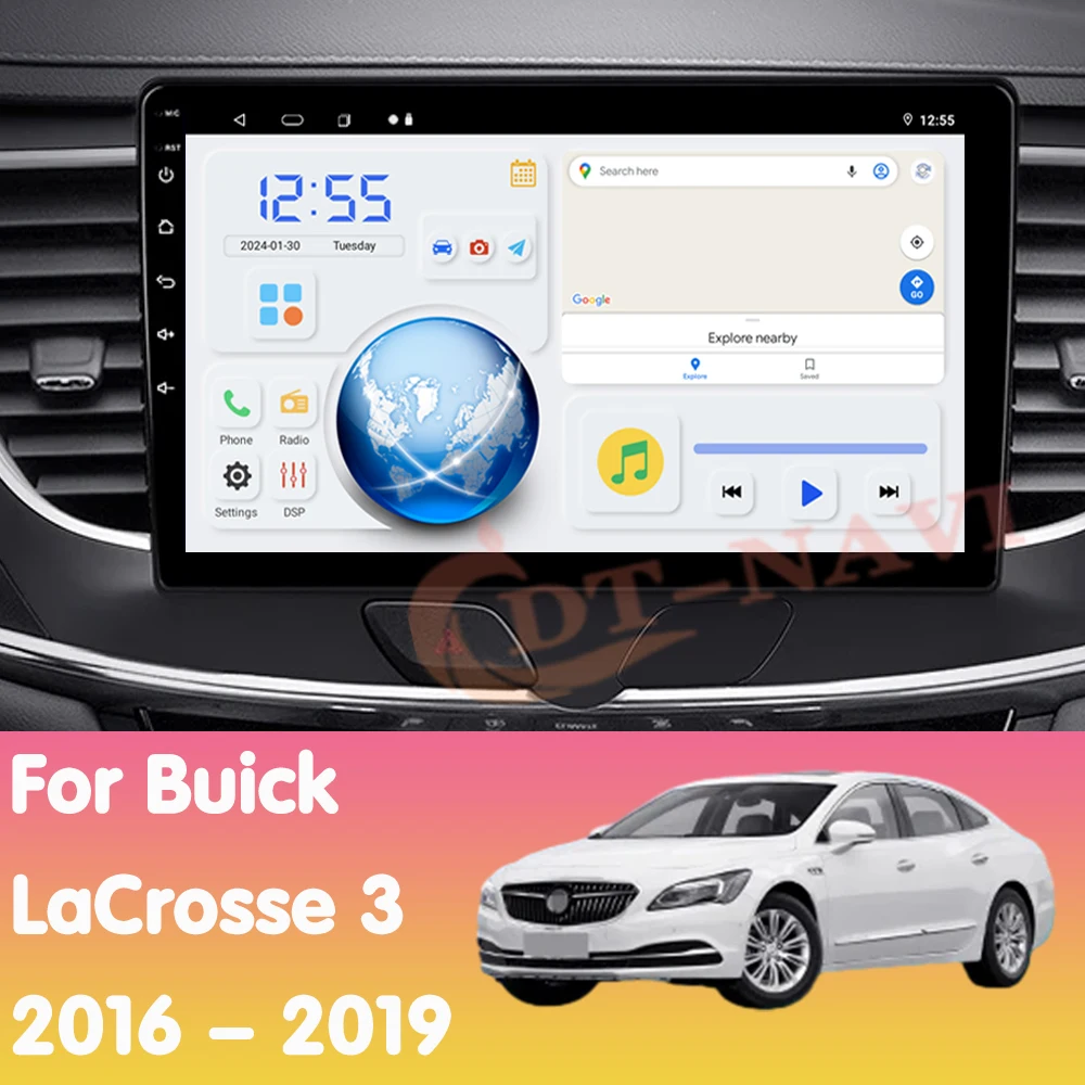 Android 14 Car Radio For Buick LaCrosse 3 2016 - 2019 Multimidia Video Player Navigation GPS Carplay Stereo NO 2Din DVD 4G WIFI