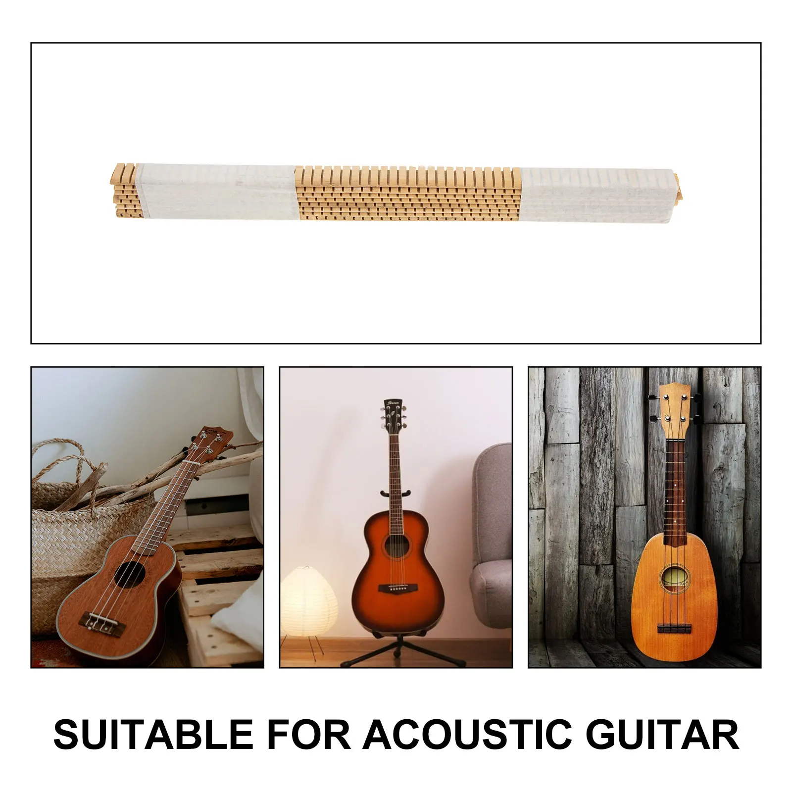 

8pcs Wood Guitar Decoration Accessories Practical Strips Binding Purfling Suitable Acoustic Classical Ukulele Bass Replacement