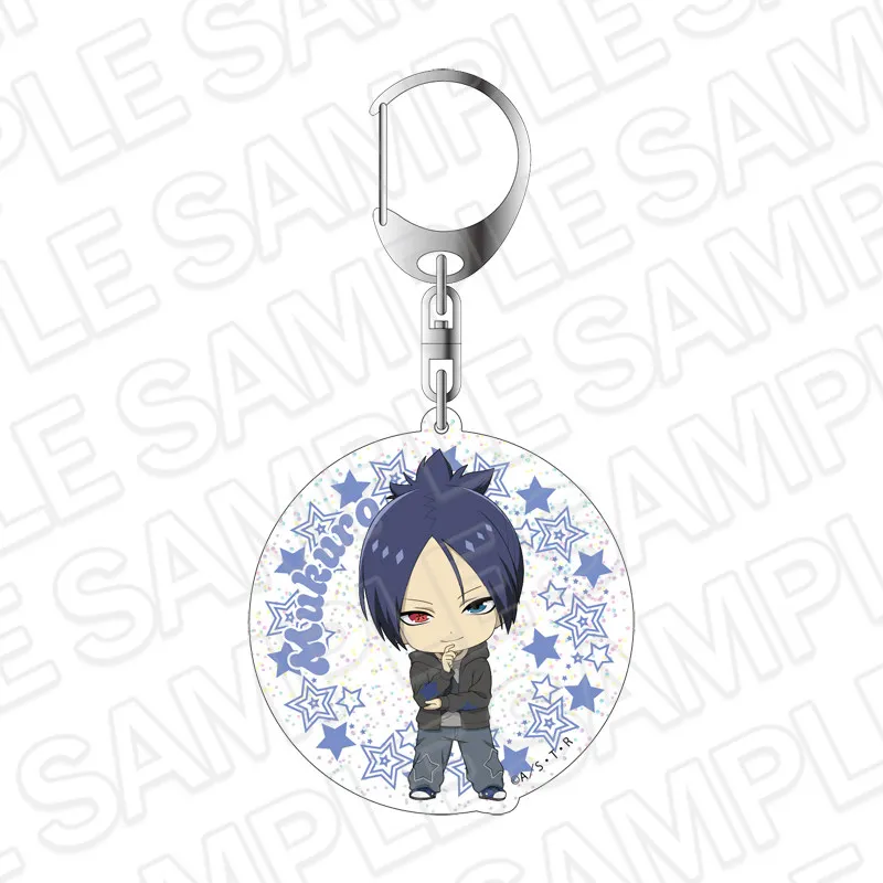 Anime Katekyo Hitman Reborn! Q-Style Star Series Chrome Dokuro Circle Acrylic Pendant Keychains Bag Decorations