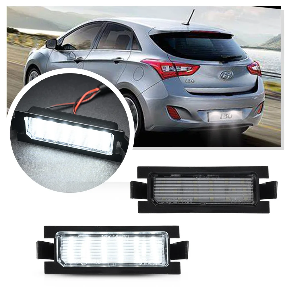 2 Stück LED-Kennzeichenbeleuchtung für Accent 2011–2017 Hyundai i30 (GD) 2011- Elantra GT Schrägheck 2013–2017 Canbus