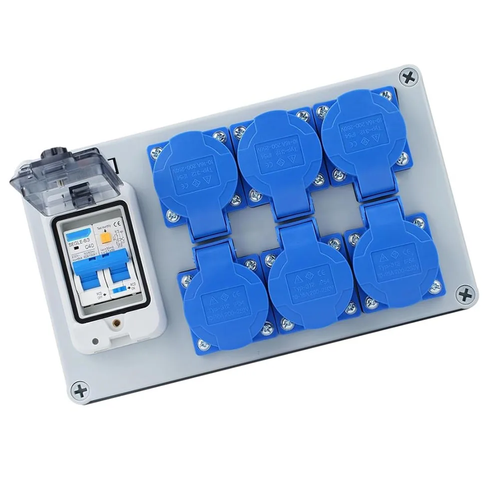 

Construction Sites 244*144*100mm Construction Power High Capacity Circuit Protection Electrical Enclosure 6-Pin Connector