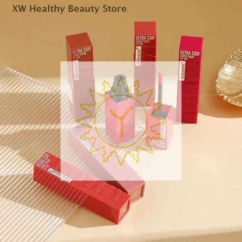 4.2ml Matte Ink Liquid Lipstick Long Lasting Velvet Nude Lip Gloss Non-stick Cup Waterproof Lips Tint Waterproof Make Up
