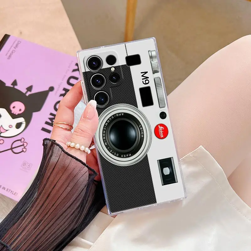 Retro Camera Circuit Board Phone Case For Samsung Galaxy S24 S23 Ultra S22 S20 Plus S21 FE Clear Cases Music Tapes Cover Fundas