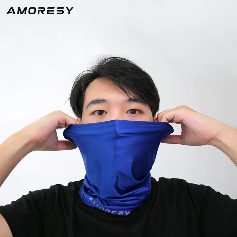 AMORESY sunscreen mask full face ice silk scarf outdoor Bib cover magic motorcycle fishing men\'s and women\'s cycling equipment