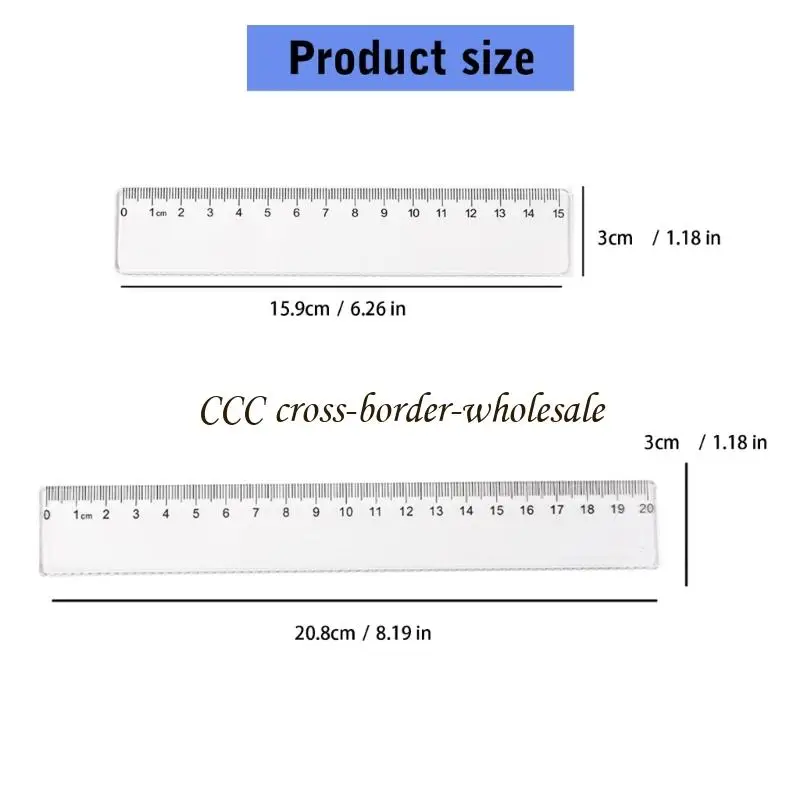 L41F 5 PCS 15см 20 см. Измерение правителя линейки Пластической линейки для школьного офиса
