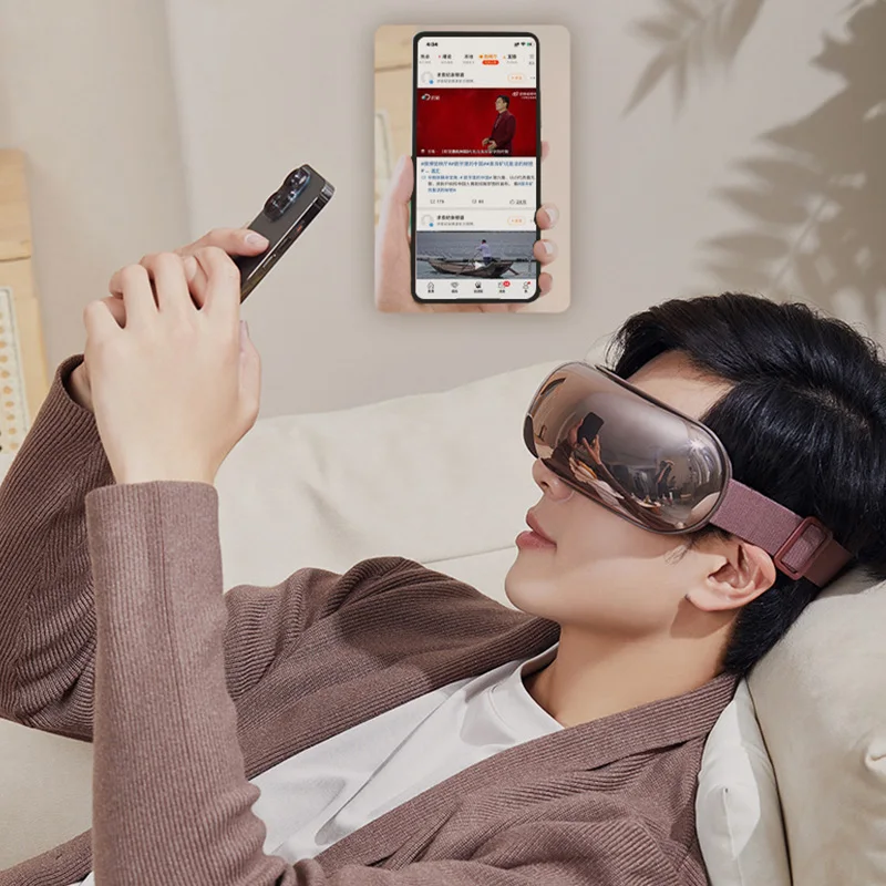 

Multi-Functional Eye Massager Connects Bluetooth and Features Airbag Massage and Heated Eye Mask Relieve Eye Fatigue