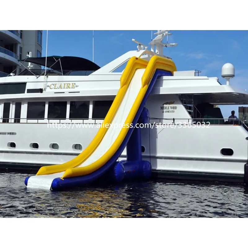 tory Price Inflatable Floating Water Slide Giant Inflatable Yacht Slide For Boat