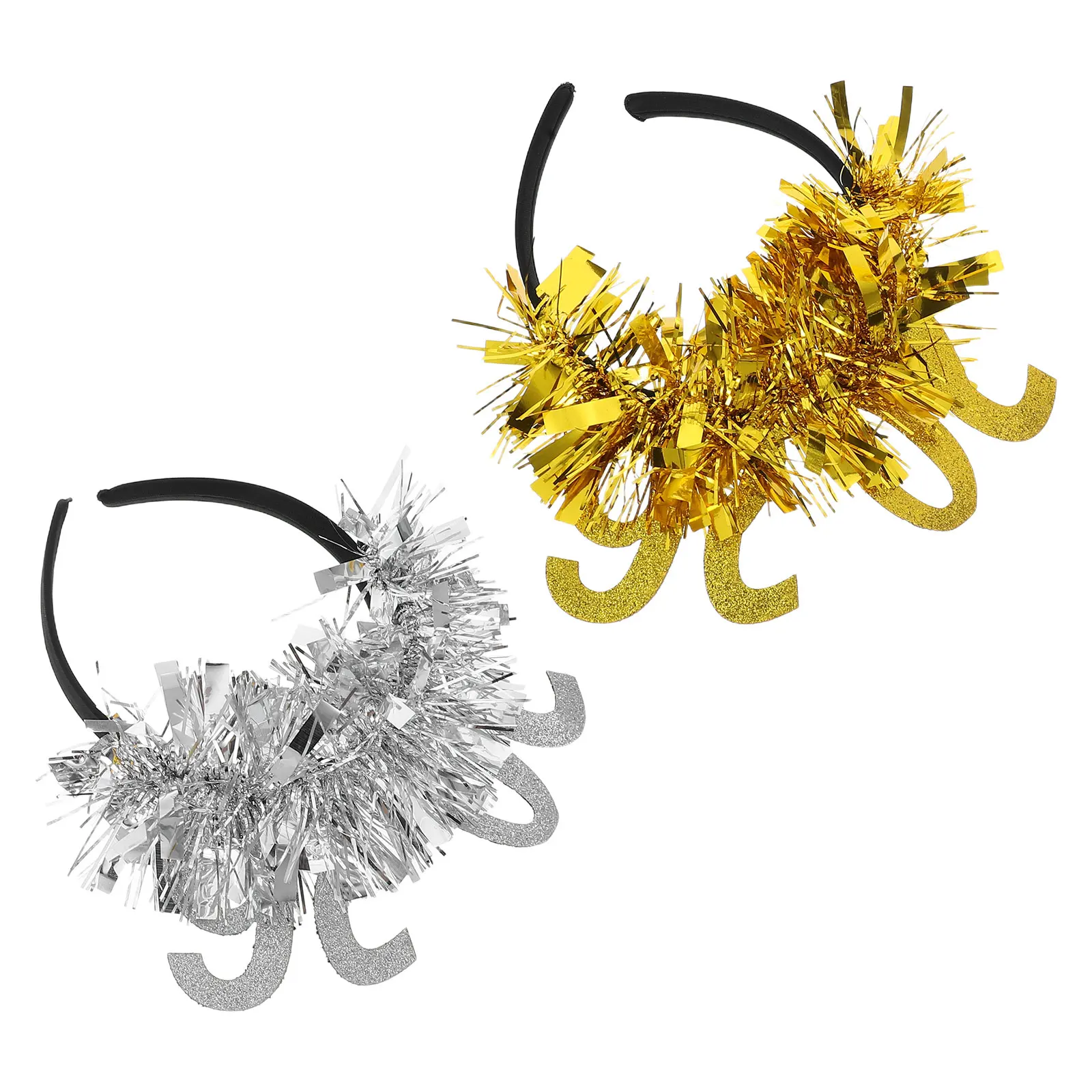 

2 Pcs 2026 Headband Decorative Headbands for Women Crown Girls Sparkly Hat Miss