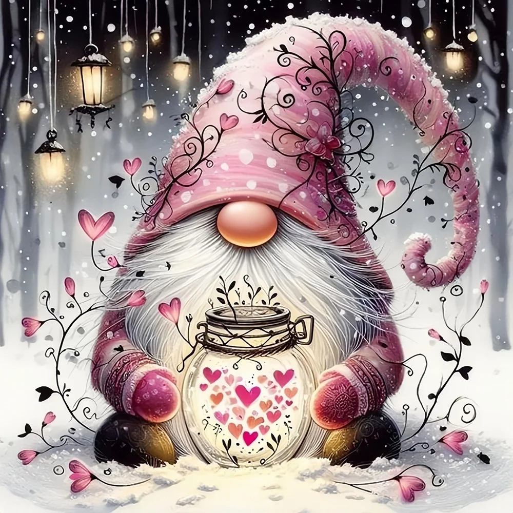 EverShine DIY 5D Diamant Malerei Zwerg Mosaik Gnome voller Bohrer Stickerei Cartoon Porträt Neuheiten Weihnachtsdekorationen