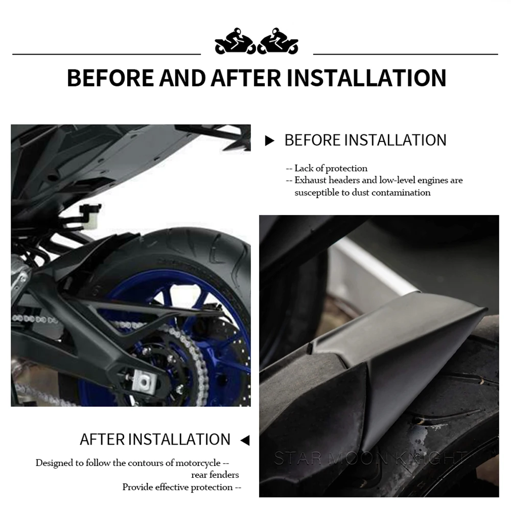 TRACER 900 GT 2018 Fender Extension For YAMAHA TRACER 900 TRACER900GT 900 GT Motorcycle Rear mudguard Fender Extender