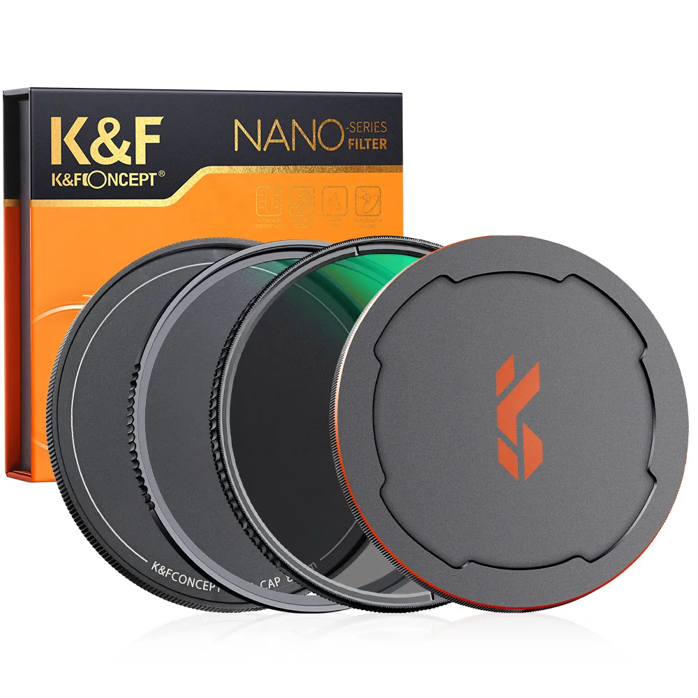 K&F Concept 67/72/77/82mm 2 in 1 Filter Kit MCUV+CPL Camera Filters HD Waterproof Anti-scratch with Metal Lens Cap & Storage Bag