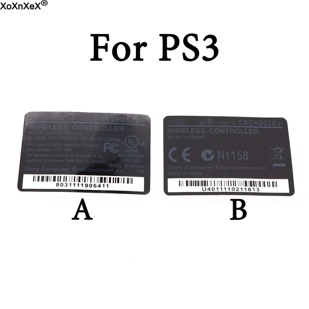 2PCS Back Label Housing Shell Sticker For PS3 Wireless Handle For Sony PS3 Controller