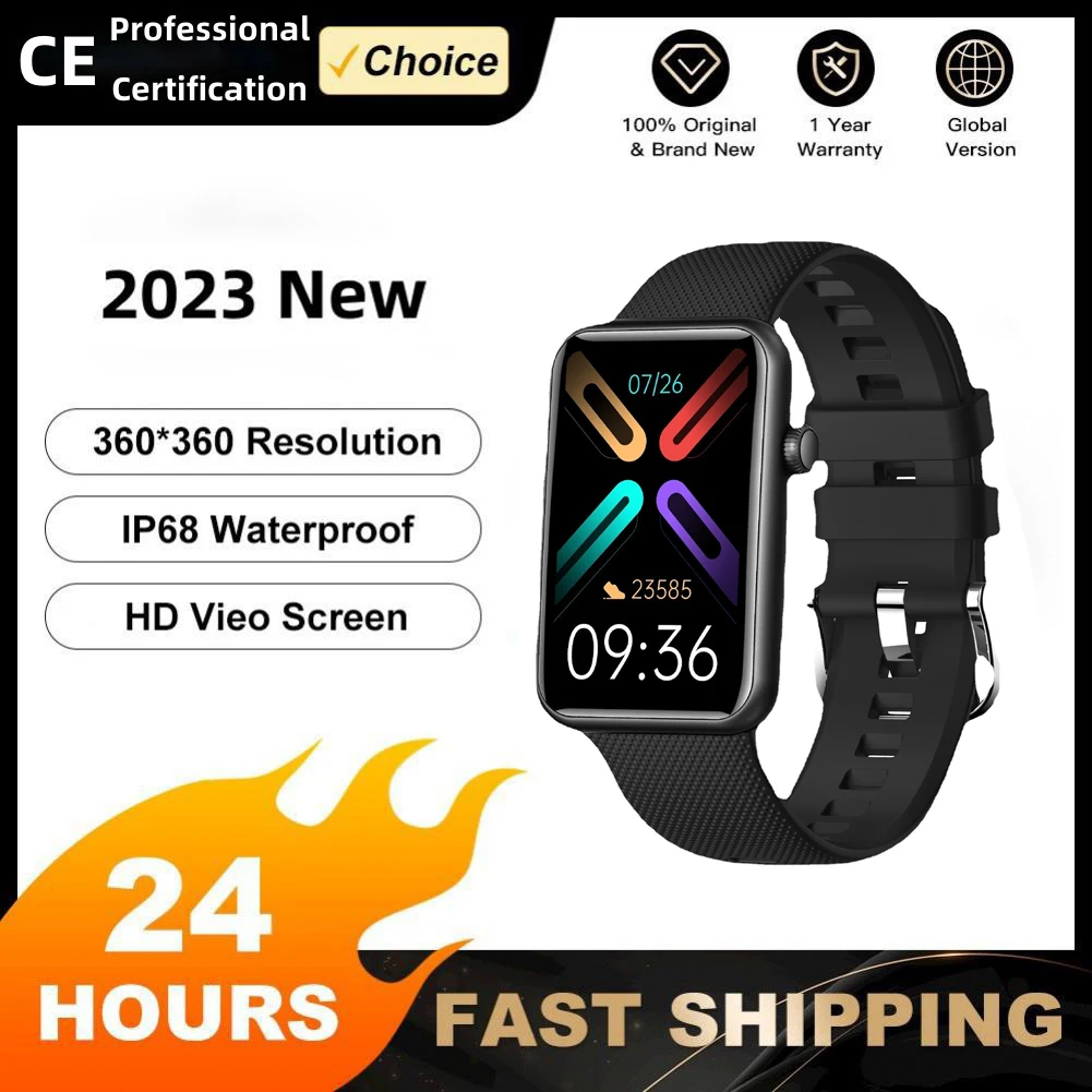 2023 Smart Watch Full Sport Fitness Watch Man Waterproof For Android IOS Blood Pressure Sleep Monitoring Smartwatch