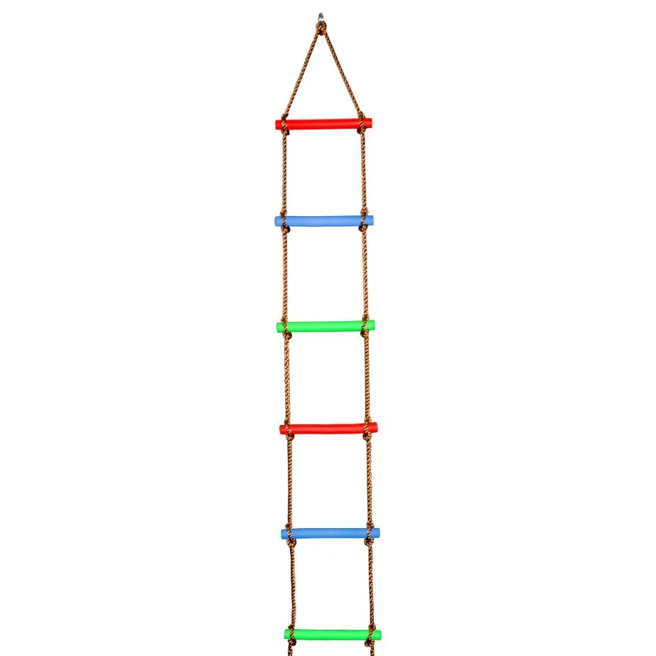 Escalera de cuerda de madera para niños, juguete de Fitness, juego de escalada, actividad de entrenamiento al aire libre, cuerda deportiva segura, columpio giratorio