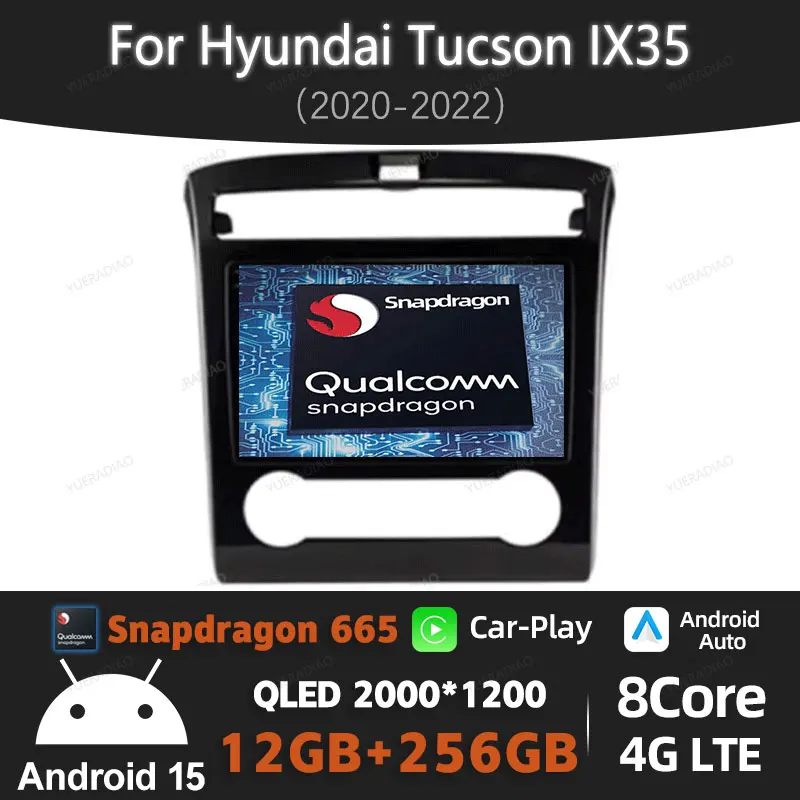 

Android 15 Car Radio For Hyundai Tucson IX35 2020 2021 2022 Multimedia Stereo Video Player GPS NAVI Head Unit 4G WIFI QLED 2 DIN