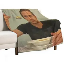 ryan gosling eats his cereal Throw Blanket Decorative Sofas Fluffys Large Heavy for sofa Blankets