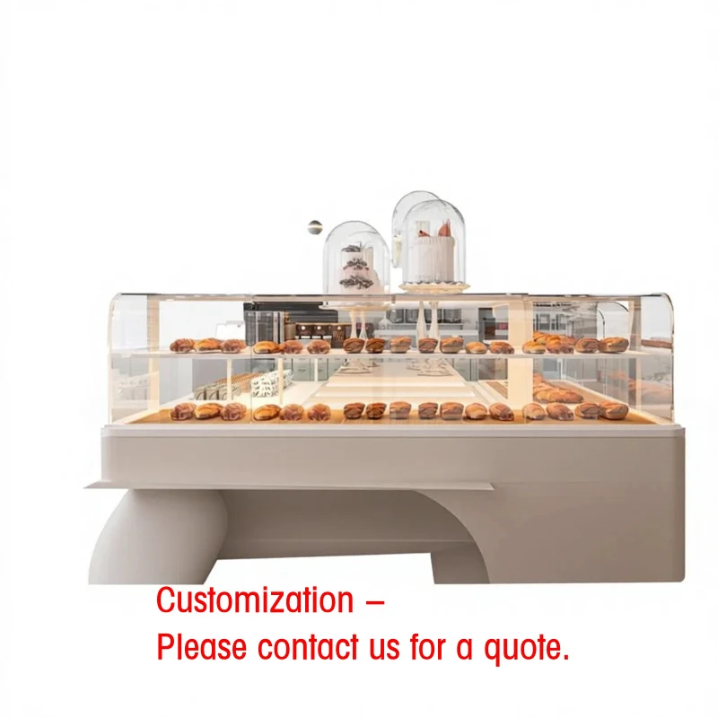 custom.Catering Cake Display Table & Bakery Island Cabinet Design Dessert Sales Window Food
