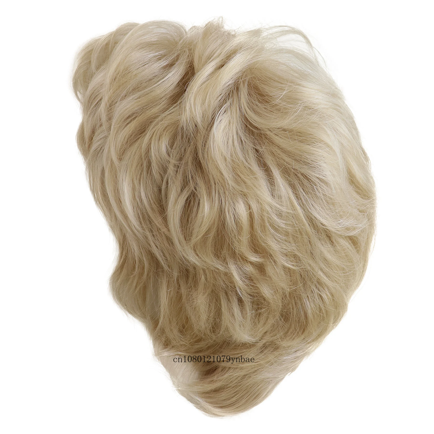 Short Blonde Wig with Bangs Synthetic Hair Wigs for Men Light Blond Color Wig Cosplay Halloween Costume Cool Carnival Party Wigs