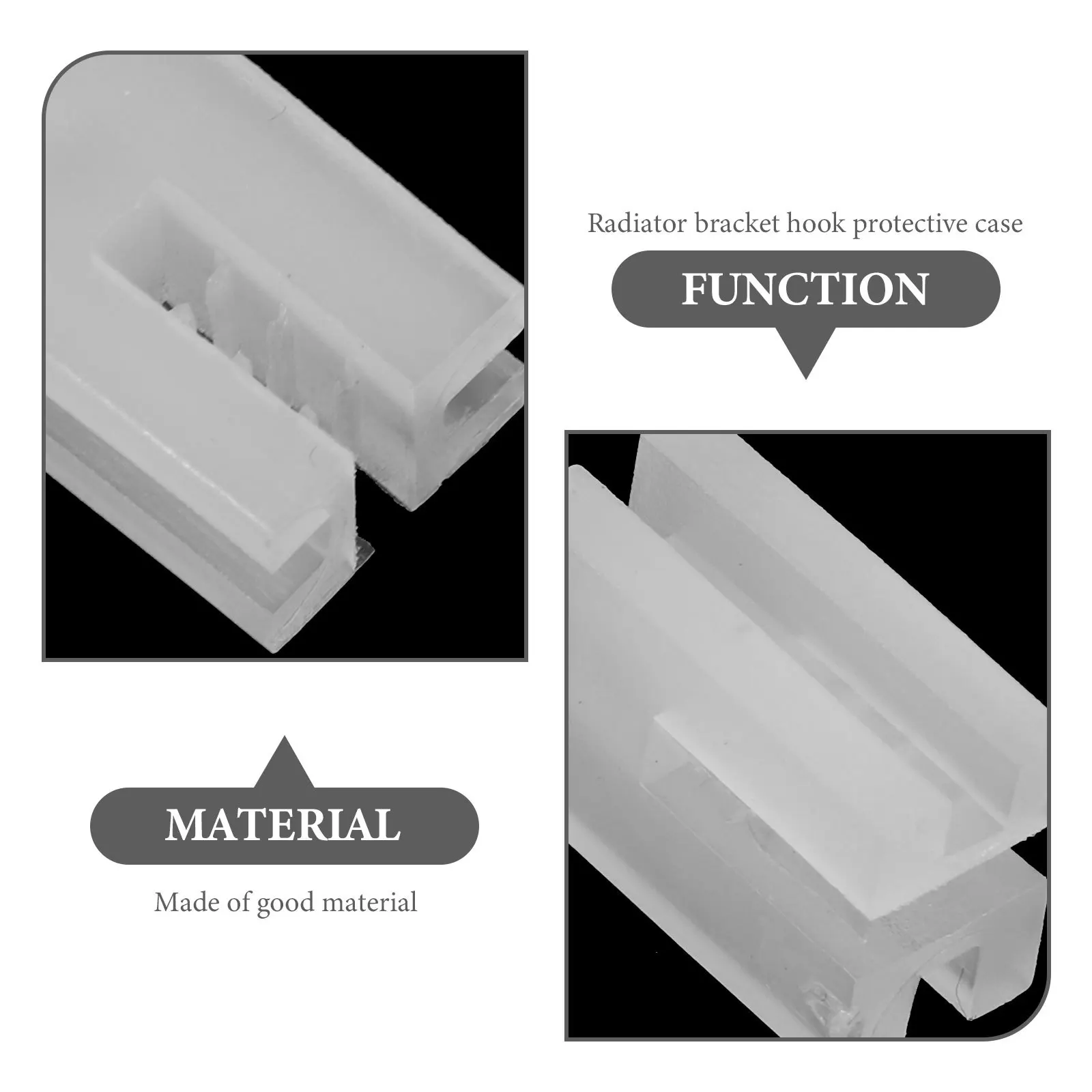 

10pcs Radiator Bracket Cover Plastic Protective Sleeve For Radiator Hooks Reusable Anti Vibration Inserts Dust Proof Durable