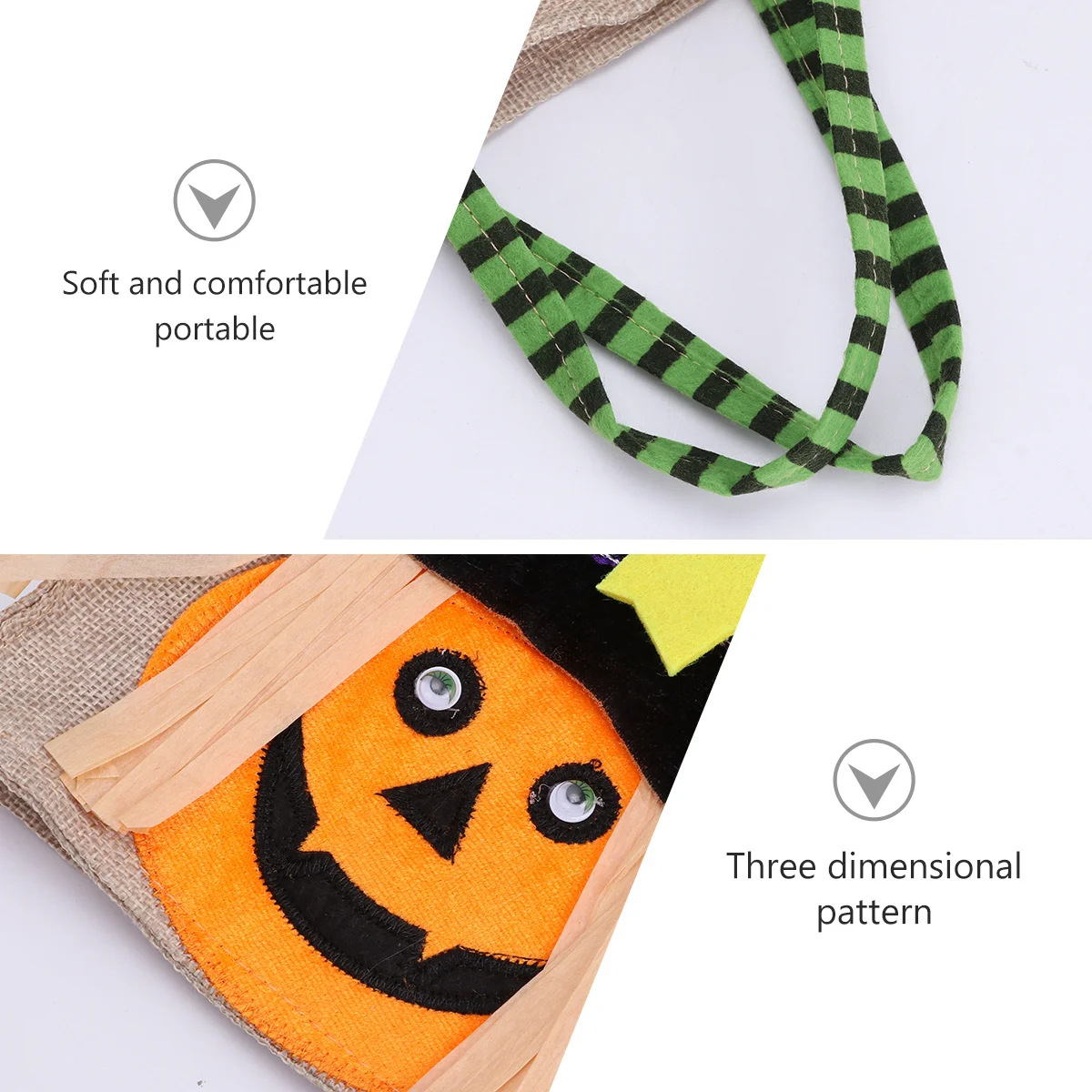 

2pcs Halloween Candy Bags Large Capacity Gift Pouch For Party Favors Treats Storage Tote Bag Kids Halloween Party Pouch
