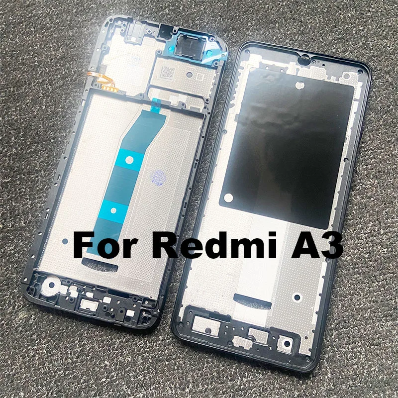 For Xiaomi Redmi A3 Middle Frame Front Bezel Cover Chassis Housing Back Plate LCD Holder Replacement