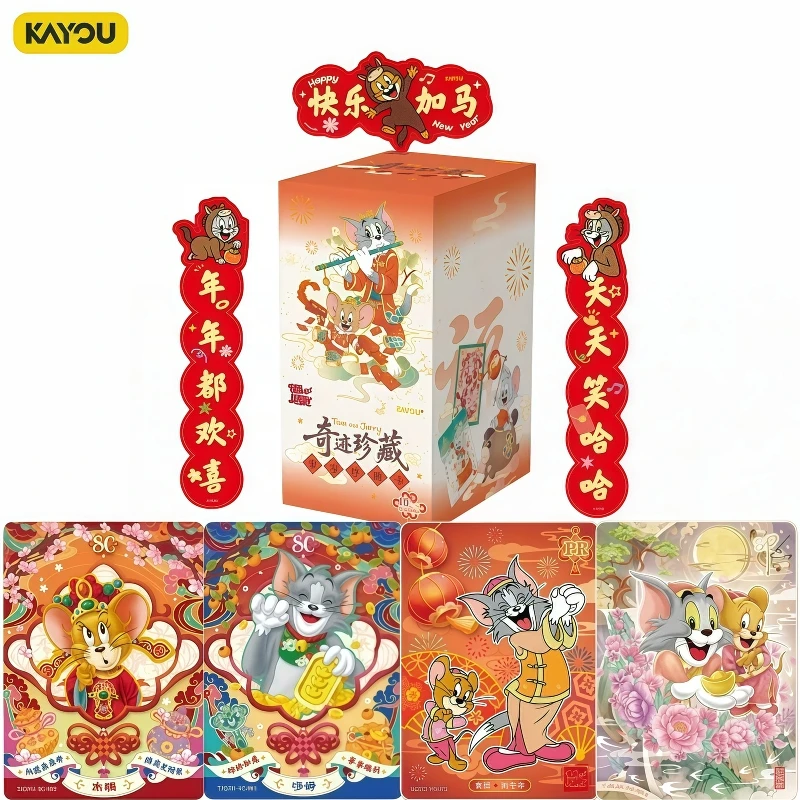 

Оригинальная новая коллекционная карточка KAYOU «Том и Джерри»: «Чудесная коллекция: Предвестники лет» — карточка «С Новым годом» из аниме-коллекции, игрушка