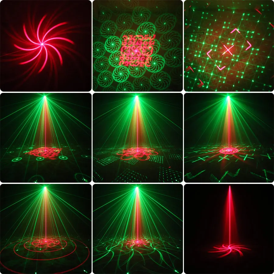 ESHINY MINI RG Laser 32 Patterns Projector Party Light DJ Dance Disco Bar Family Room Christmas Effect Stage Lamp Show Y11N8