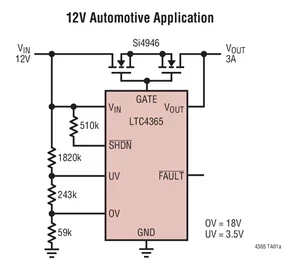 LTC4365 LTC4365CTS8 LTC4365ITS8 LTC4365HTS8 - Overvoltage, Undervoltage and Reverse Supply Protection Controller