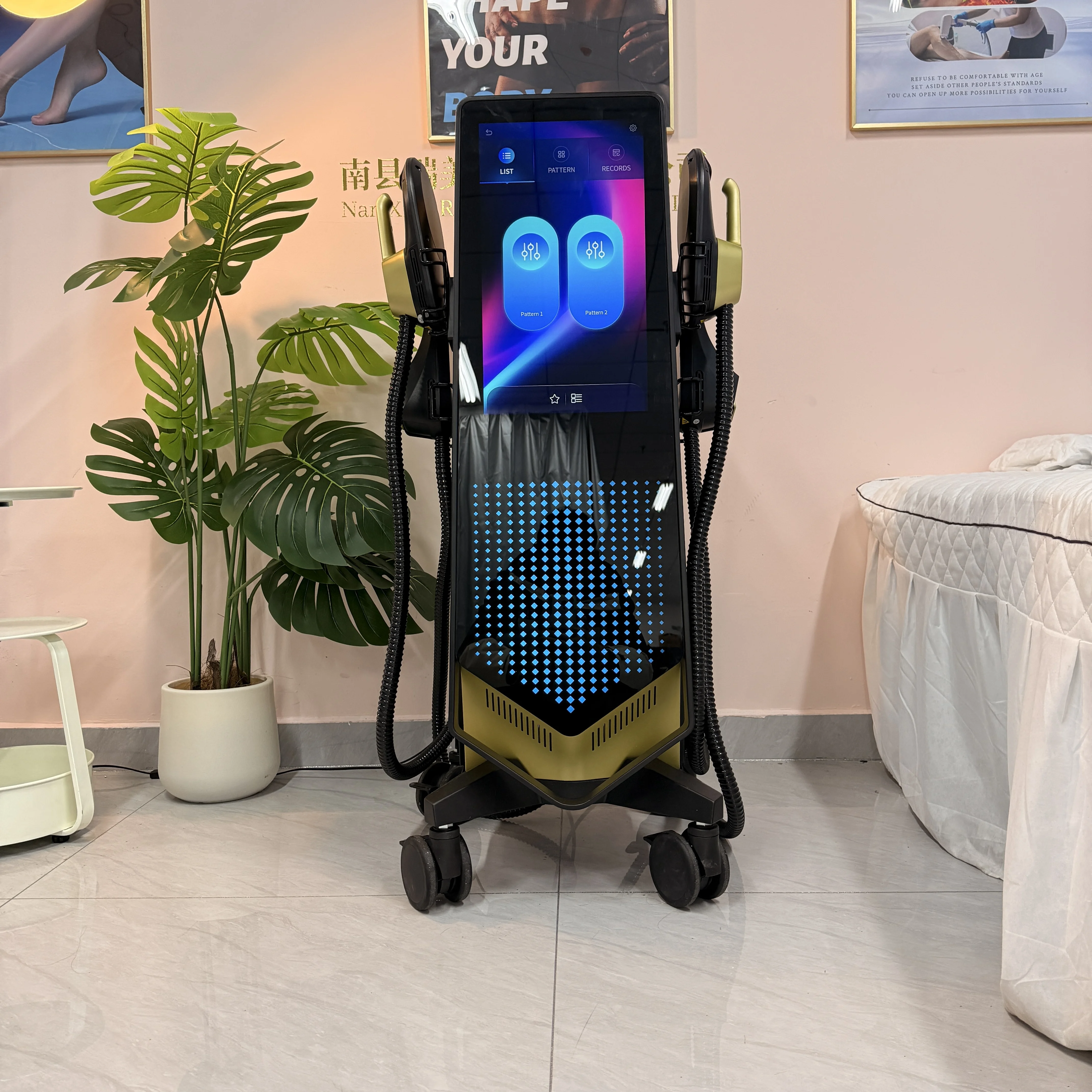 Upgrade MYOslim Body Sculpt 15Tes EMS Body Slimming Fat Burning Muscle Sculpting RF Electromagnetic Stimulator Therapy Machine
