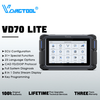 Vdiagtool Vd70 Lite Automotive Scanner OE Full System Car Diagnostic Tools FCA/Bi-Directional Control /Can Fd Immo 31+Resets