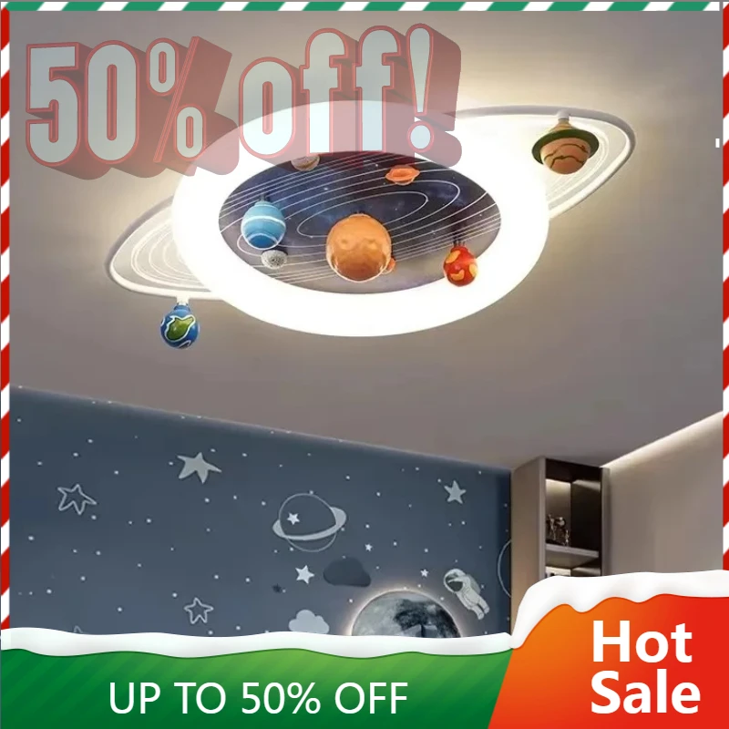 

Modern and Simple Ceiling Lamp LED Children's Room Lamp Boys' Bedroom Lamp Girl's Princess Room Planetary Trajectory