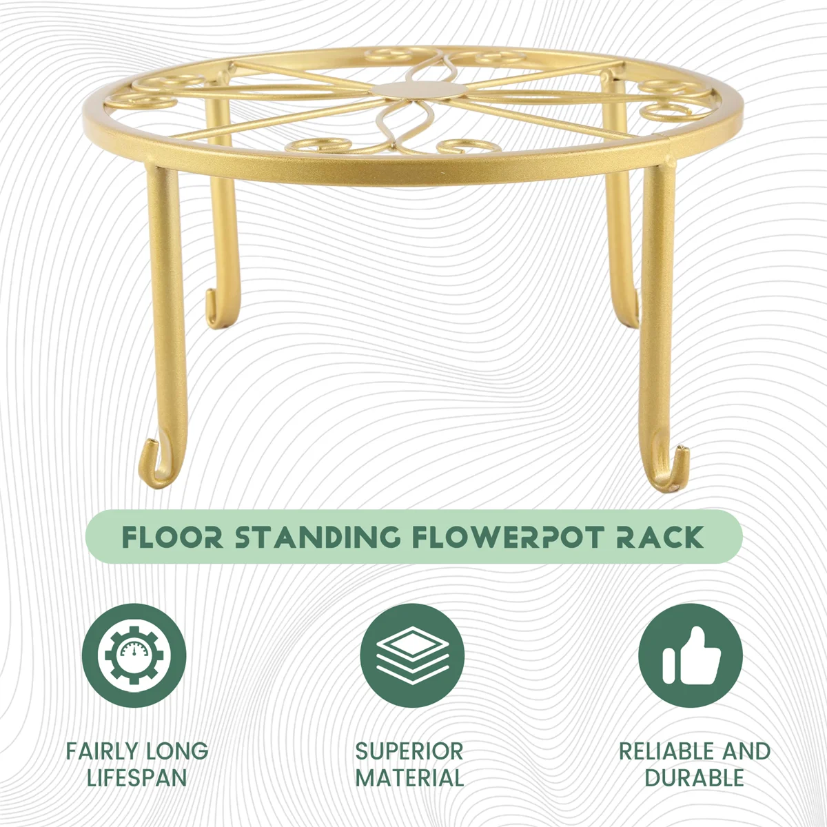plant stand indoor Floor Iron Pot Plant Stand Flower Shelf Holder Garden Shelves Garden Plant Balcony Round Rack Home Decor