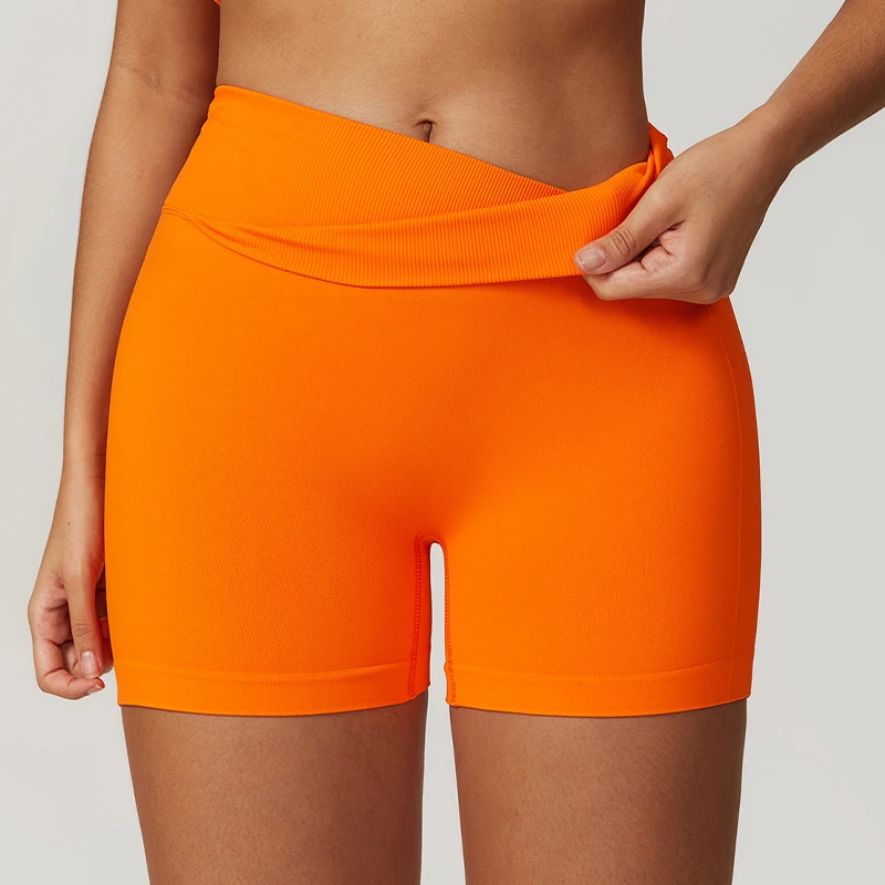 Hearuisavy pantaloncini da palestra Scrunch senza cuciture pantaloncini da allenamento da corsa Leggings da Yoga ad asciugatura rapida da donna