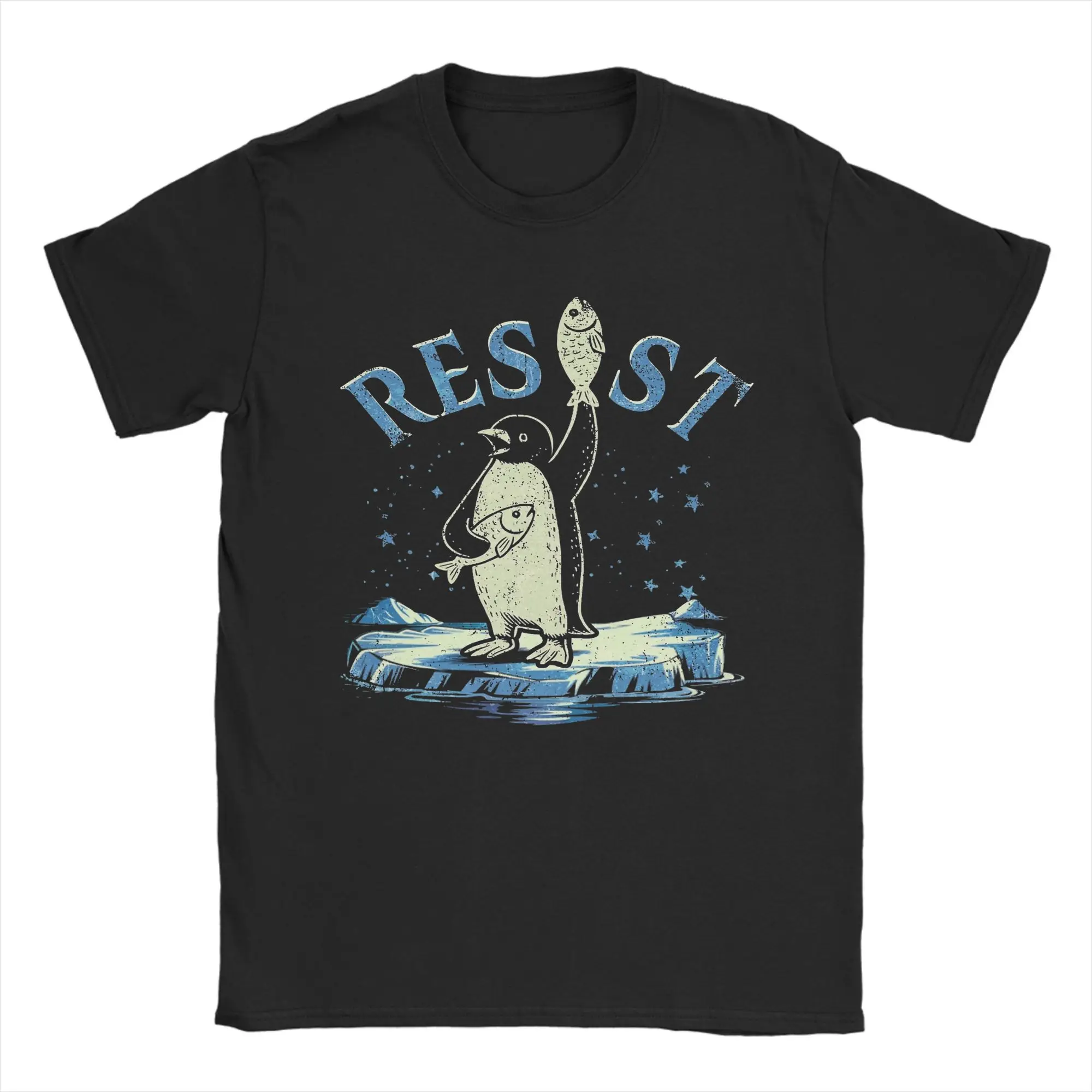 

Resist Penguin Activism T Shirt Summer Popular T-Shirts Men Cotton O Neck Oversized Tees Short Sleeve Street Style Tshirt
