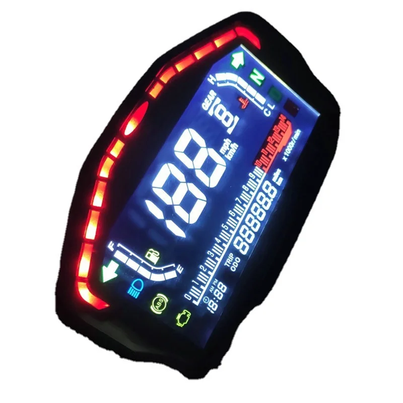 عداد سرعة لدرجة نارية رقمي LED لوحة القيادة RPM لهوندا دوكاتي كاواساكي سوزوكي أجزاء الملحقات