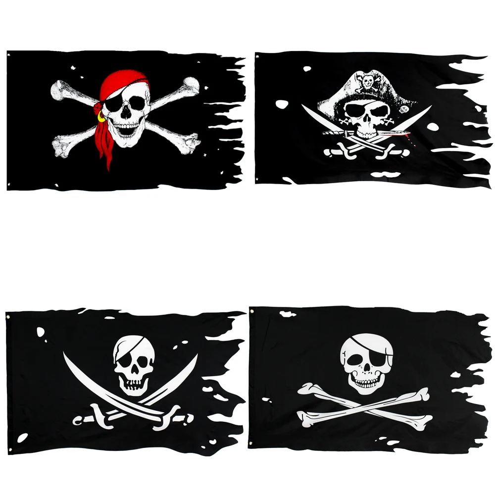 3 × 5 pies 3 × 5 pies bufanda roja pecho del hombre muerto Jack rackham Jolly roger bandera tapiz