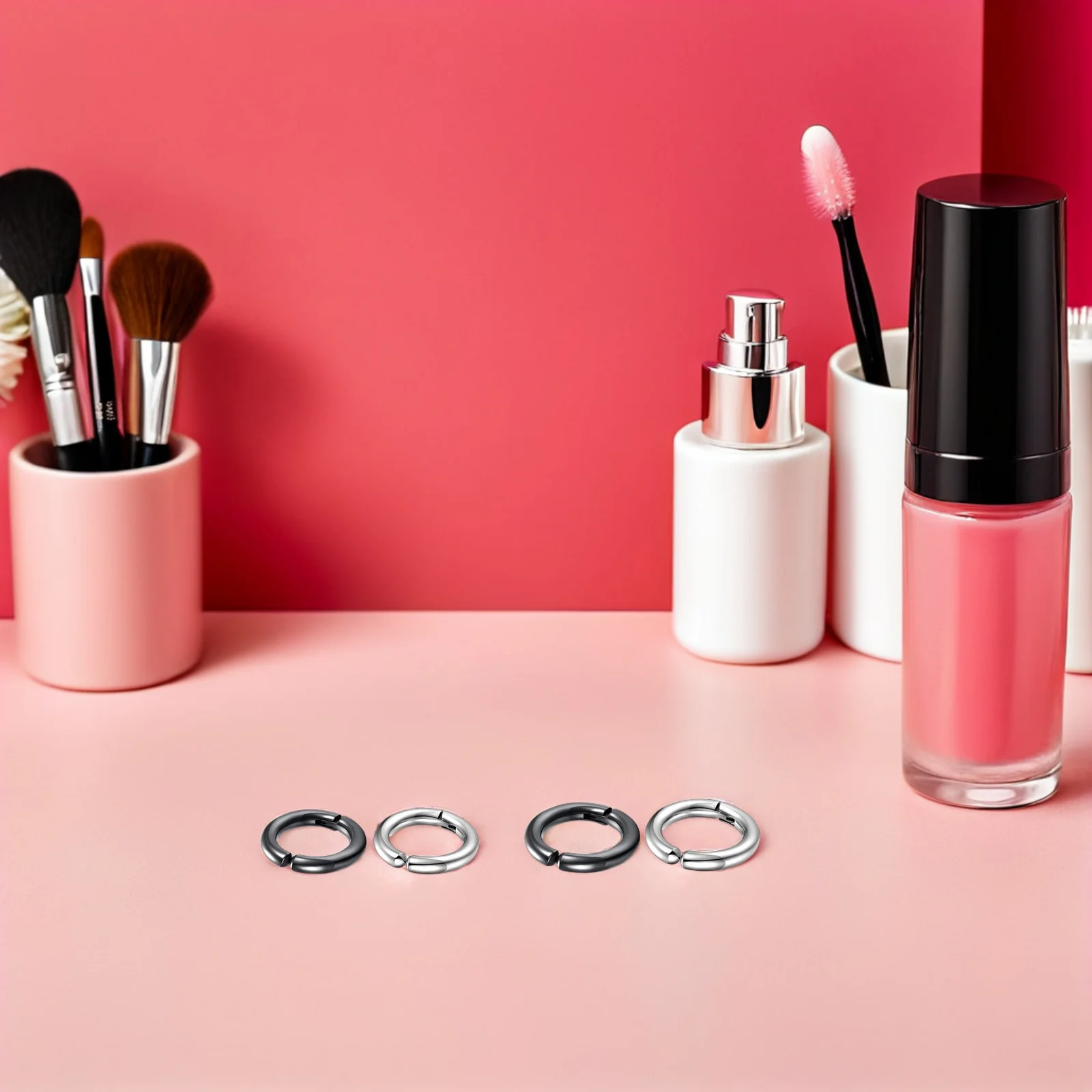 

8Pcs Stylish Ear Cuffs: Round Circle Non-Piercing Clip-on Earrings Hypoallergenic Metal Ear Clips for Men Women Fashion Jewelry