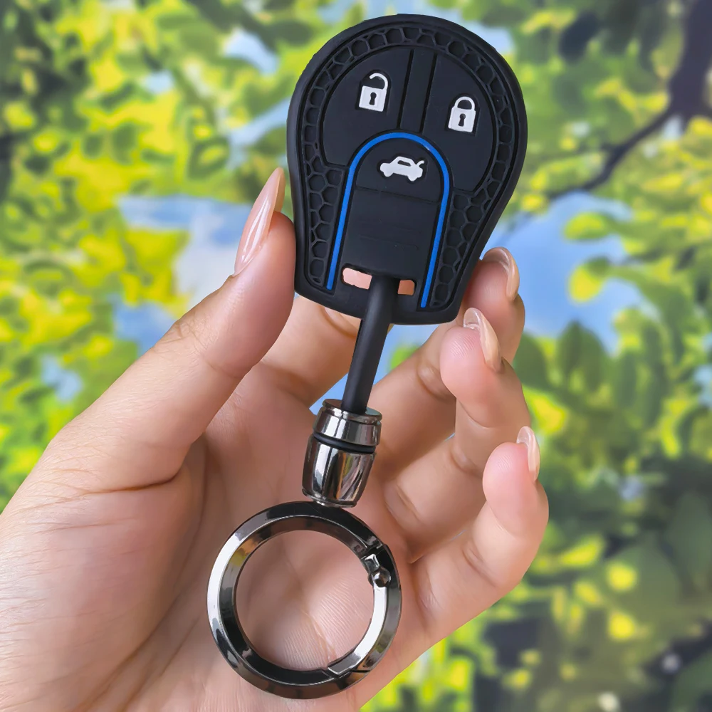 Honeycomb Pattern Key Shell With Keychain for Nissan Sylphy Cube Juke Rogue Micra Qashqai Altima Maxima Sentra Versa